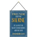 Schild Spruch Freunde sind wir Sterne, immer da 20 x 30...