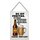 Schild Spruch Es ist Freitag, Flasche oder Glas 20 x 30 cm Blechschild mit Kordel