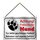 Schild Spruch Freilaufender Hund, Tor geschlossen halten 20 x 30 cm Blechschild mit Kordel