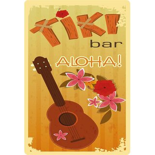 Schild Spruch "Tiki Bar Aloha" 20 x 30 cm  Barschild