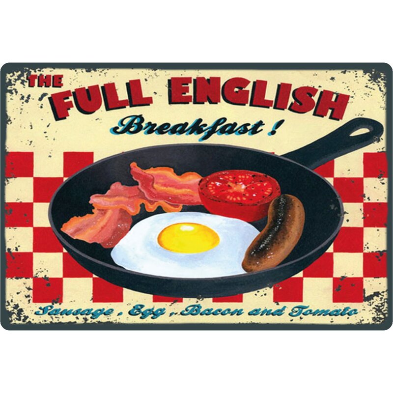 Schild Spruch "The Full English Breakfast" 30 x 20 cm, 9,99