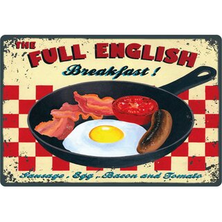 Schild Spruch "The Full English Breakfast" 30 x 20 cm 