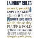 Schild Spruch Laundry Rules 20 x 30 cm  Wäscheregeln