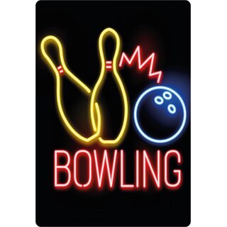 Schild Spruch "Bowling" 20 x 30 cm 