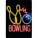 Schild Spruch "Bowling" 20 x 30 cm 