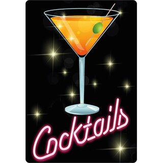 Schild Spruch "Cocktails" 20 x 30 cm  Cocktailschild