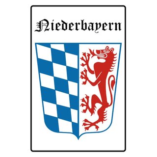 Schild Motiv Niederbayern Wappen  20 x 30 cm 