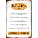 Schild Spruch "Oma & Opa GmbH All Inclusive 24/7...