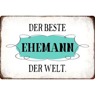 Schild Spruch "Beste Ehemann der Welt" 20 x 30 cm 