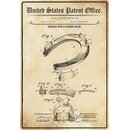 Schild Motiv "Design for a horse shoe" Hufeisen...