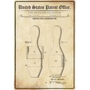 Schild Motiv "Design for a bowling pin" 20 x 30 cm