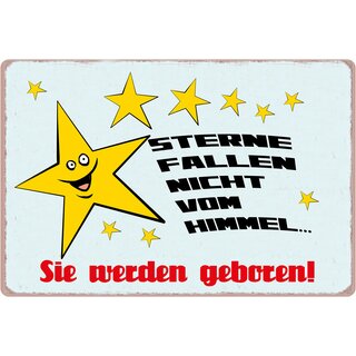 Schild Spruch "Sterne fallen nicht vom Himmel" 20 x 30 cm 