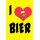 Schild Spruch "I love Bier" 20 x 30 cm  gelb