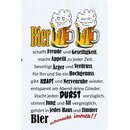 Schild Spruch "Bier schafft Freude, schmeckt...