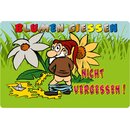 Schild Spruch "Blumengiessen nicht vergessen"...