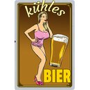 Schild Spruch "Kühles Bier" 20 x 30 cm 