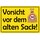 Schild Spruch "Vorsicht vor dem alten Sack - 50" 20 x 30 cm
