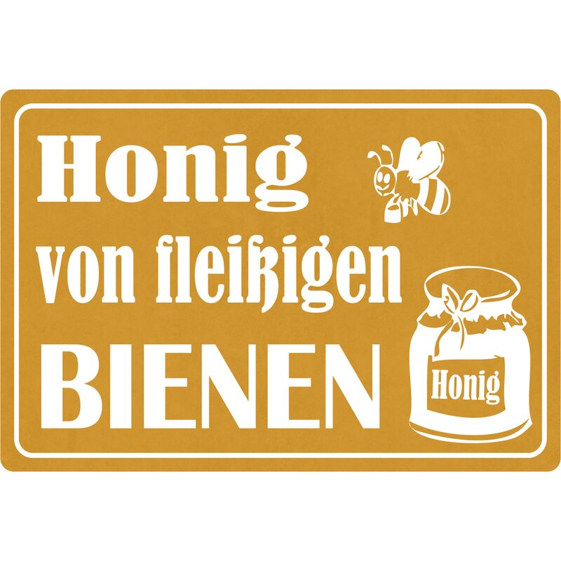 Schild Spruch "Honig von fleißigen Bienen" 20 x 30 cm, 9,49
