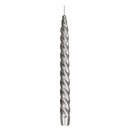 Renaissancekerzen Spitzkerzen gedreht lackiert silber, 10...