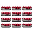 Stumpenkerzen weinrot lackiert, 48 Stück (12 x 4...