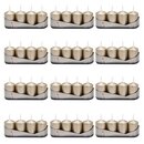 Stumpenkerzen pearl lackiert, 48 Stück (12 x 4...