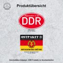 Ostpaket Schokobox XL "Beste Freundin" inklusive DDR Aufkleber "Aufgewachsen in der DDR"