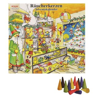 Knox Adventskalender mit 24 Räucherkerzen