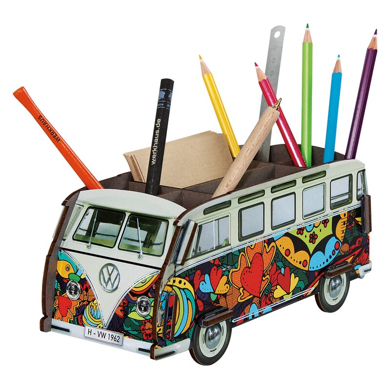 VW T1 Bus Hippie Stiftebox / Accessoires für Schulkinder (Gebraucht) in
