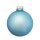 Krebs Glas Lauscha Weihnachtskugeln Gletscherblau matt 8 Stück/Set, Ø 7 cm