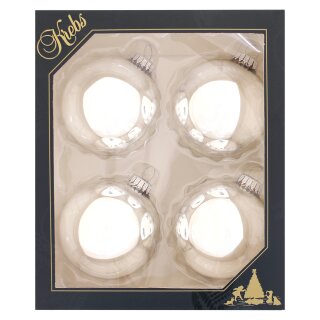 8 glänzend Glas Stück/Set, Lauscha Krebs 4 cm Weihnachtskugeln Ø Blau