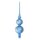 Krebs Glas Lauscha Christbaumspitze Blau Eislack mit Ornamenten 30 cm