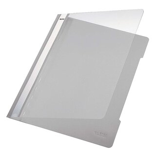 Leitz 4191 Schnellhefter - A4, langes Beschriftungsfeld, PVC, grau