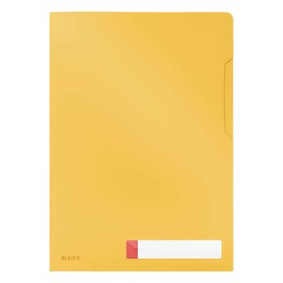 LEITZ 4708 Privacy Sichthülle Cosy - A4, PP, gelb matt, Blickdicht, 3 Stück