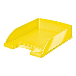 Leitz 5226 Briefkorb Plus WOW - A4, Polystyrol, gelb metallic