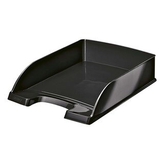 Leitz 5226 Briefkorb Plus WOW - A4, Polystyrol, schwarz metallic