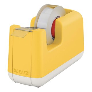 LEITZ 5367 Klebeband-Tischabroller Cosy - ABS-Kunststoff, gelb matt