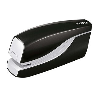 Leitz 5566 Elektrisches Heftgerät WOW - 10 Blatt, schwarz metallic
