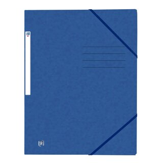 OXFORD Eckspannermappe TOPFILE+ - A4, Rückenschild, Karton, blau