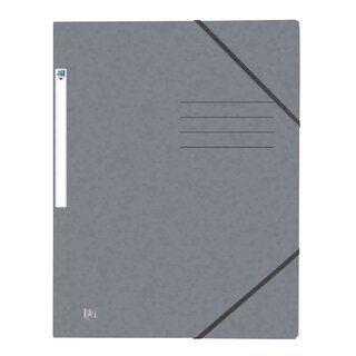 OXFORD Eckspannermappe TOPFILE+ - A4, Rückenschild, Karton, grau