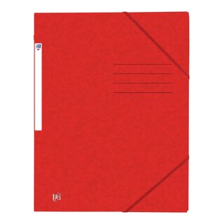 OXFORD Eckspannermappe TOPFILE+ - A4, Rückenschild, Karton, rot