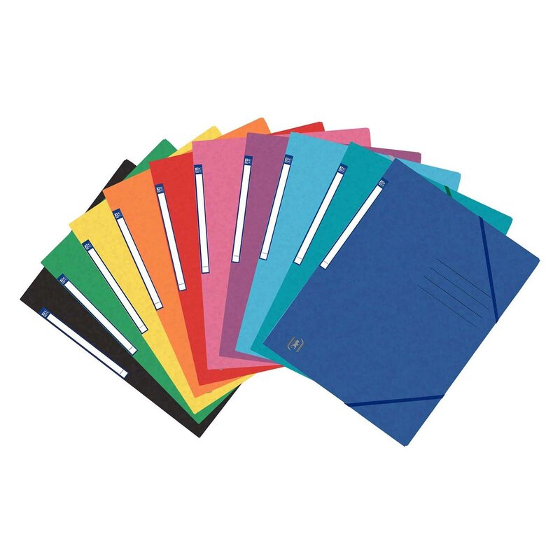 Oxford TopFile+ Sammelmappe A4 - Mit Gummizug, Blau, Ohne Klappen Für Saubere Ablage