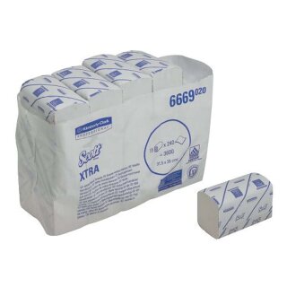 Scott® Falthandtuch - 1-lagig, weiß, 20 x 31,5 cm, 3.600 Tücher