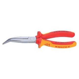 KNIPEX® Flachzange - 20 cm, gewinkelt, rot/gelb