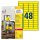Avery Zweckform® L6103-20 Folienetiketten - 45,7 x 21,2 mm, gelb, 960 Etiketten, permanent, wetterfest