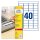 Avery Zweckform® L6145-20 Etikett Sicherheit - 45,7x25,4 mm, weiß, 800 Etiketten, permanent, manipulationssicher