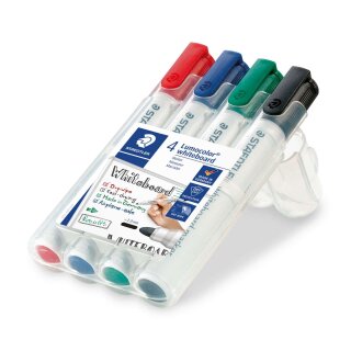 Staedtler® Lumocolor® 351 whiteboard marker - Rundspitze, 4 Farben sortiert