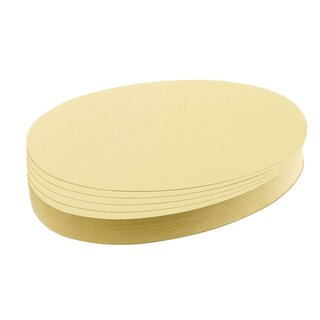 Franken Moderationskarte - Oval, 190 x 110 mm, gelb, 500 Stück
