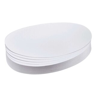 Franken Moderationskarte - Oval, 190 x 110 mm, weiß, 500 Stück