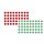 Franken Moderationsklebepunkt, Kreis, 19 mm, rot und grün, 500 Stück je Farbe