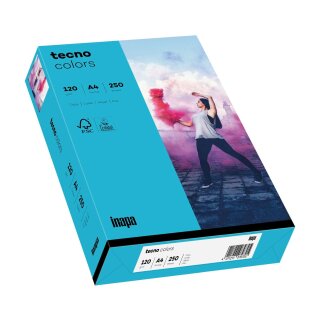TECNO Multifunktionspapier tecno® colors - A4, 120 g/qm, blau, 250 Blatt